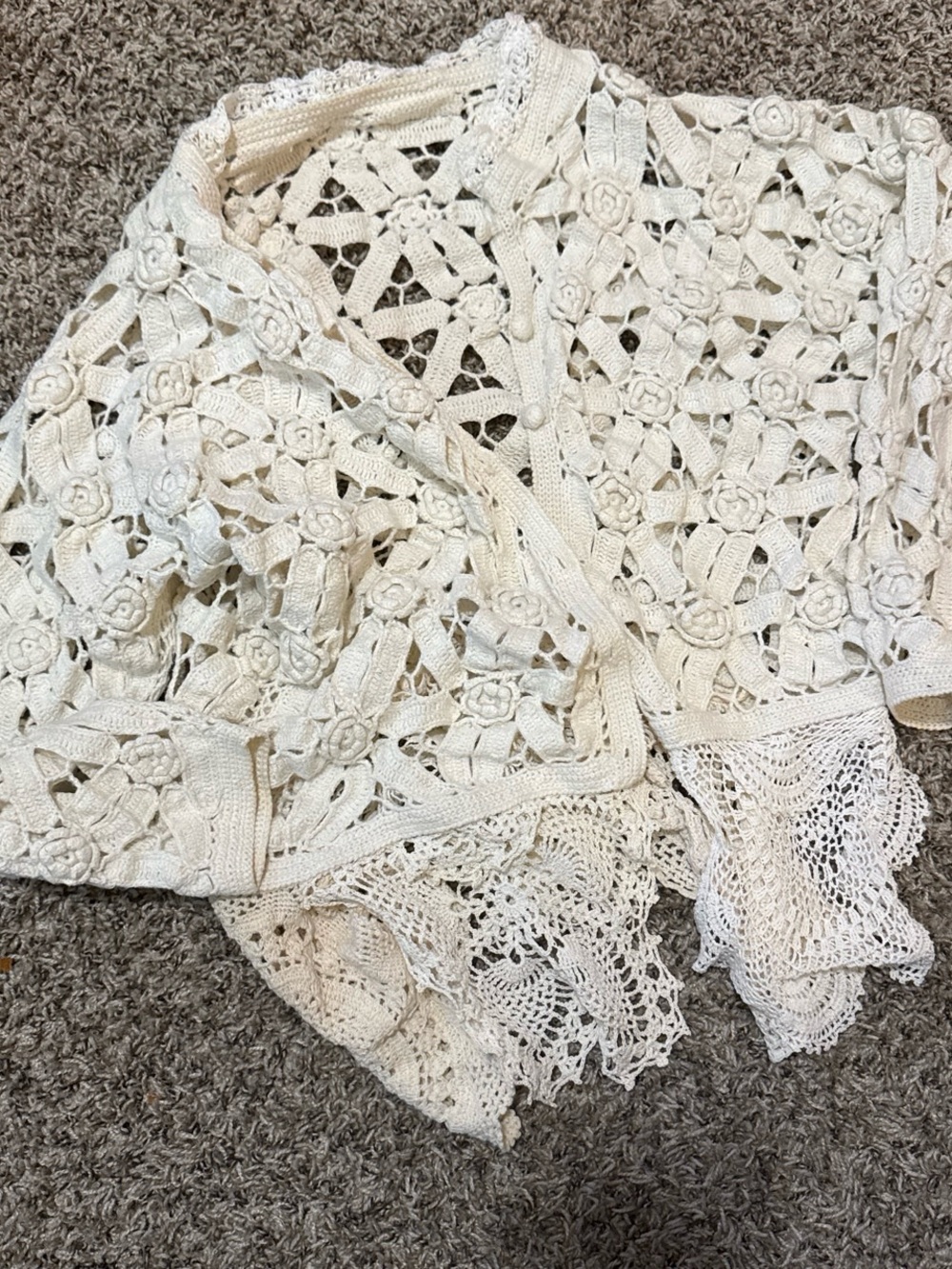 Vintage Knit Lace Cardigan